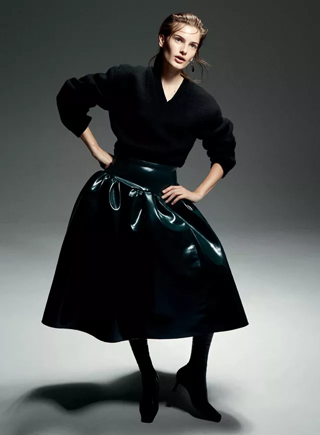 黑裙子 时尚摄影 秋冬服饰