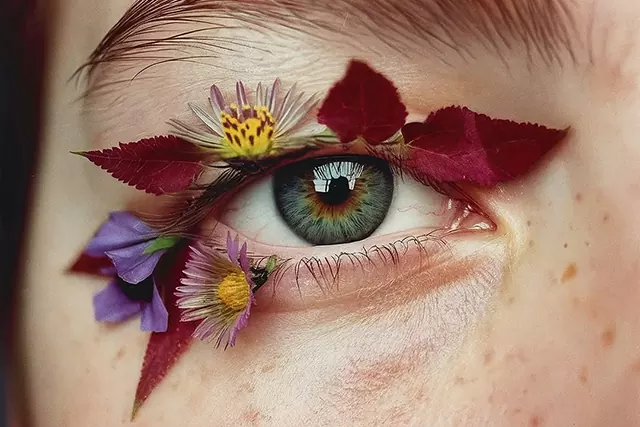 泪眼问花花不语